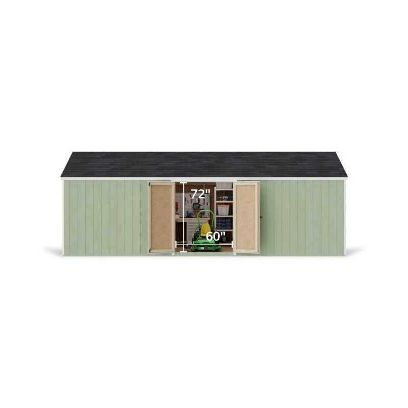 Little Cottage Co. Value Gable 12x24 Wood Storage Shed Kit - Side Entry (12x24 VGS-SE-PC)