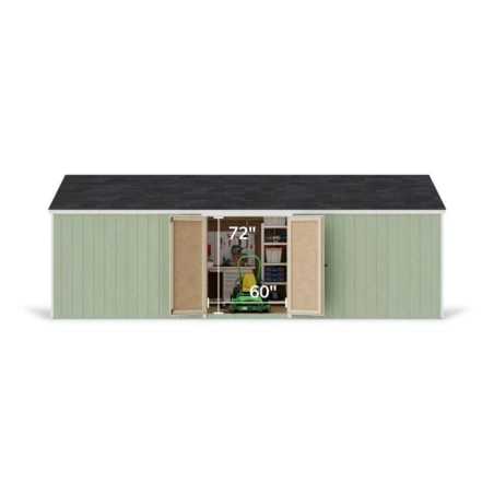 Little Cottage Co. Value Gable 12x24 Wood Storage Shed Kit - Side Entry (12x24 VGS-SE-PC)
