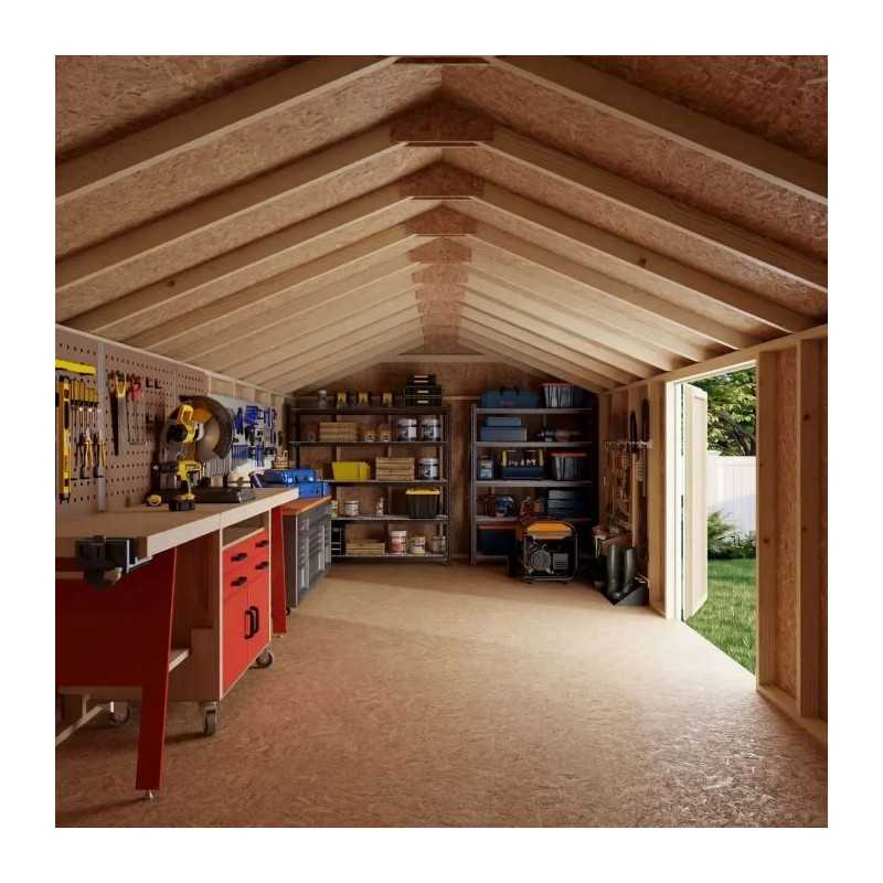 Little Cottage Co. Value Gable 12x24 Wood Storage Shed Kit - Side Entry (12x24 VGS-SE-PC)