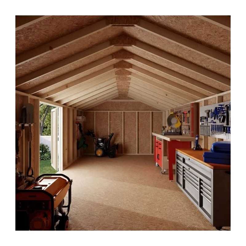 Little Cottage Co. Value Gable 12x24 Wood Storage Shed Kit - Side Entry (12x24 VGS-SE-PC)