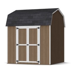 Little Cottage Co. Value Gambrel 8x8 Barn Shed Kit w/ 6' Sidewall - Side Entry (8x8 VGB-6-SE-PC)