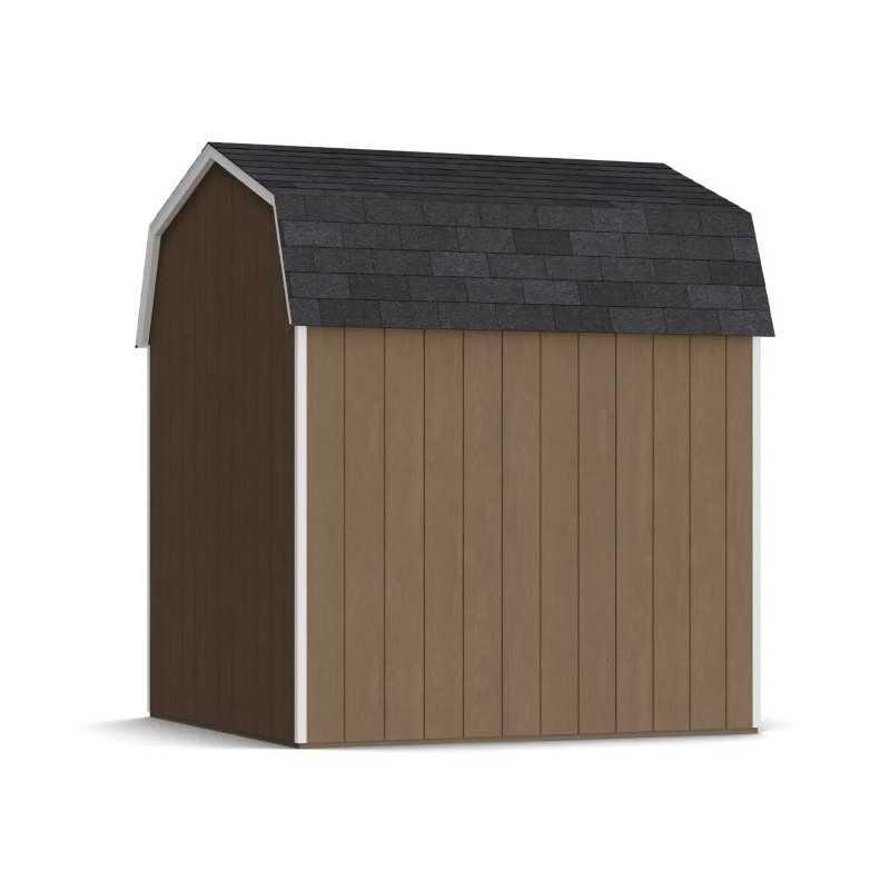 Little Cottage Co. Value Gambrel 8x8 Barn Shed Kit w/ 6' Sidewall - Side Entry (8x8 VGB-6-SE-PC)