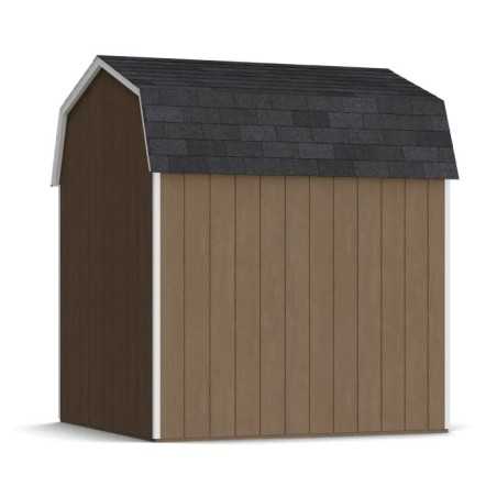 Little Cottage Co. Value Gambrel 8x8 Barn Shed Kit w/ 6' Sidewall - Side Entry (8x8 VGB-6-SE-PC)