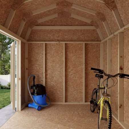 Little Cottage Co. Value Gambrel 8x8 Barn Shed Kit w/ 6' Sidewall - Side Entry (8x8 VGB-6-SE-PC)