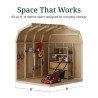 Little Cottage Co. Value Gambrel 8x8 Barn Shed Kit w/ 6' Sidewall - Side Entry (8x8 VGB-6-SE-PC)