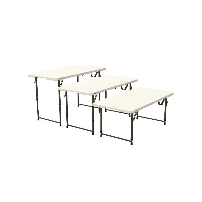 Lifetime 4-Foot Adjustable Fold-In-Half Table - Essential (80529)
