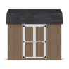 Little Cottage Co. Value Gambrel 8x10 Barn Shed Kit w/ 6' Sidewall - Side Entry (8x10 VGB-6-SE-PC)