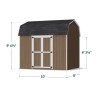 Little Cottage Co. Value Gambrel 8x10 Barn Shed Kit w/ 6' Sidewall - Side Entry (8x10 VGB-6-SE-PC)