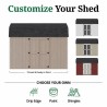 Little Cottage Co. Value Gambrel 8x12 Barn Shed Kit w/ 6' Sidewall - Side Entry (8x12 VGB-6-SE-PC)