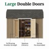 Little Cottage Co. Value Gambrel 8x12 Barn Shed Kit w/ 6' Sidewall - Side Entry (8x12 VGB-6-SE-PC)