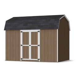 Little Cottage Co. Value Gambrel 8x12 Barn Shed Kit w/ 6' Sidewall - Side Entry (8x12 VGB-6-SE-PC)