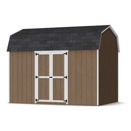 Little Cottage Co. Value Gambrel 8x12 Barn Shed Kit w/ 6' Sidewall - Side Entry (8x12 VGB-6-SE-PC)