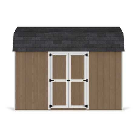 Little Cottage Co. Value Gambrel 8x12 Barn Shed Kit w/ 6' Sidewall - Side Entry (8x12 VGB-6-SE-PC)