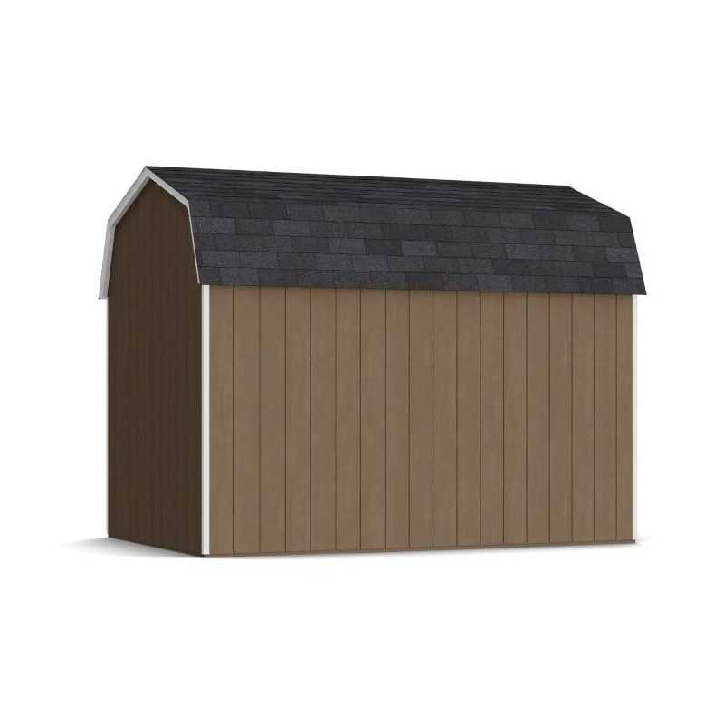 Little Cottage Co. Value Gambrel 8x12 Barn Shed Kit w/ 6' Sidewall - Side Entry (8x12 VGB-6-SE-PC)