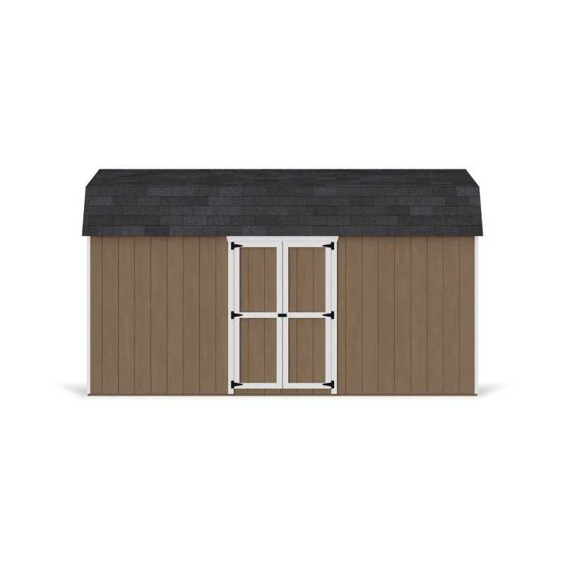 Little Cottage Co. Value Gambrel 8x16 Barn Shed Kit w/ 6' Sidewall - Side Entry (8x16 VGB-6-SE-PC)