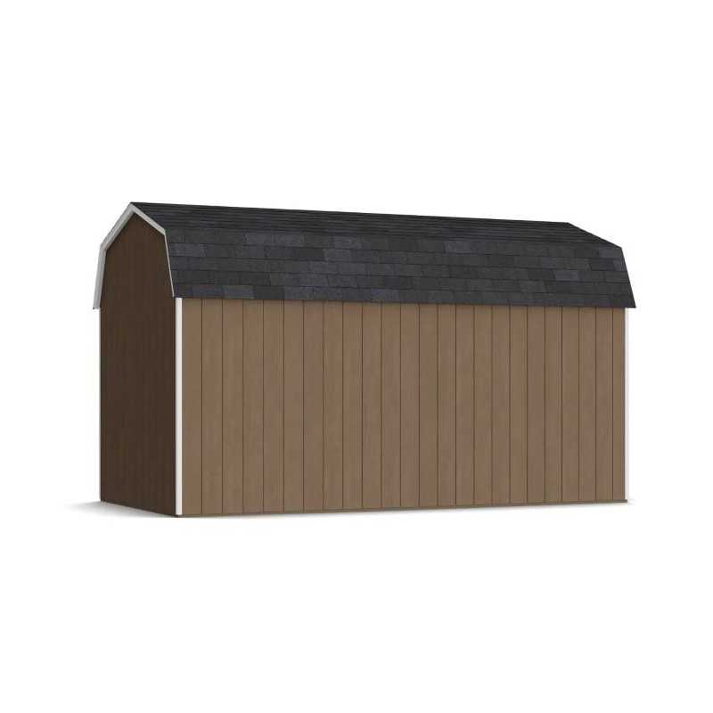 Little Cottage Co. Value Gambrel 8x16 Barn Shed Kit w/ 6' Sidewall - Side Entry (8x16 VGB-6-SE-PC)