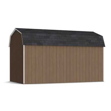 Little Cottage Co. Value Gambrel 8x16 Barn Shed Kit w/ 6' Sidewall - Side Entry (8x16 VGB-6-SE-PC)
