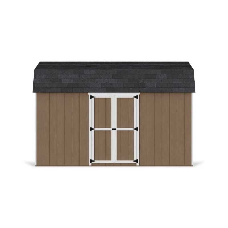 Little Cottage Co. Value Gambrel 8x14 Barn Shed Kit w/ 6' Sidewall - Side Entry (8x14 VGB-6-SE-PC)