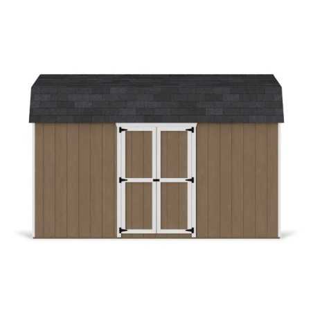 Little Cottage Co. Value Gambrel 8x14 Barn Shed Kit w/ 6' Sidewall - Side Entry (8x14 VGB-6-SE-PC)