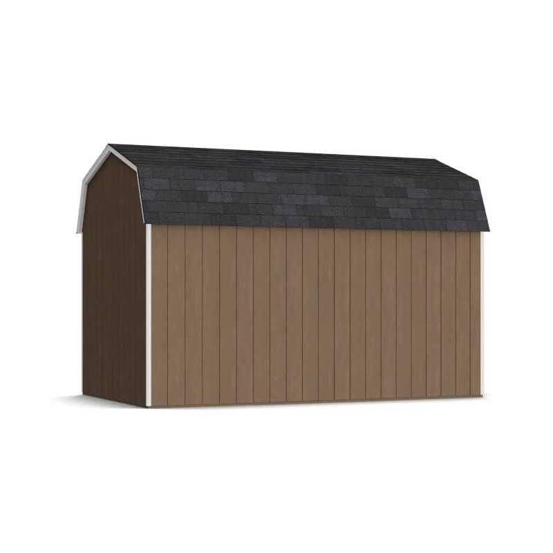 Little Cottage Co. Value Gambrel 8x14 Barn Shed Kit w/ 6' Sidewall - Side Entry (8x14 VGB-6-SE-PC)
