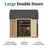 Little Cottage Co. Value Gambrel 10x10 Barn Shed Kit w/ 6' Sidewall - Side Entry (10x10 VGB-6-SE-PC)