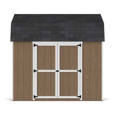 Little Cottage Co. Value Gambrel 10x10 Barn Shed Kit w/ 6' Sidewall - Side Entry (10x10 VGB-6-SE-PC)