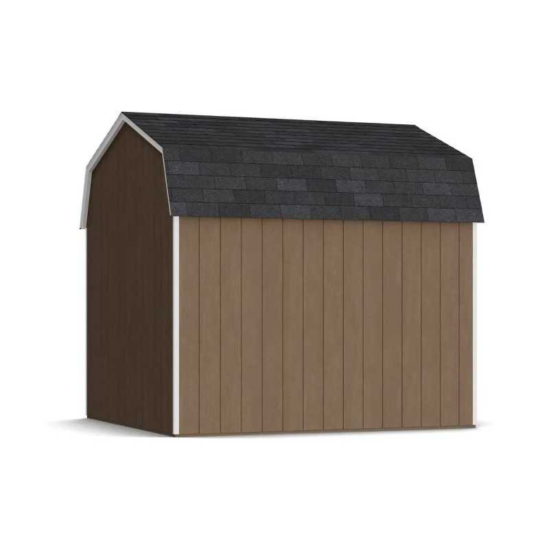 Little Cottage Co. Value Gambrel 10x10 Barn Shed Kit w/ 6' Sidewall - Side Entry (10x10 VGB-6-SE-PC)