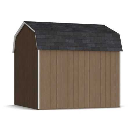 Little Cottage Co. Value Gambrel 10x10 Barn Shed Kit w/ 6' Sidewall - Side Entry (10x10 VGB-6-SE-PC)