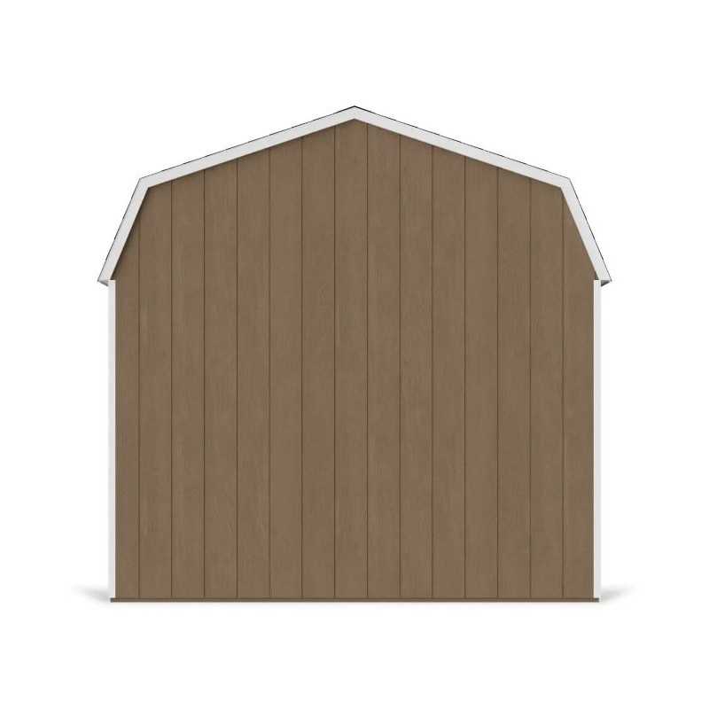 Little Cottage Co. Value Gambrel 10x10 Barn Shed Kit w/ 6' Sidewall - Side Entry (10x10 VGB-6-SE-PC)
