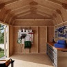 Little Cottage Co. Value Gambrel 10x10 Barn Shed Kit w/ 6' Sidewall - Side Entry (10x10 VGB-6-SE-PC)