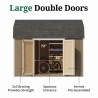Little Cottage Co. Value Gambrel 10x12 Barn Shed Kit w/ 6' Sidewall - Side Entry (10x12 VGS-SE-PC)