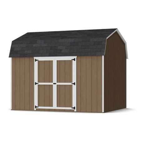 Little Cottage Co. Value Gambrel 10x12 Barn Shed Kit w/ 6' Sidewall - Side Entry (10x12 VGS-SE-PC)