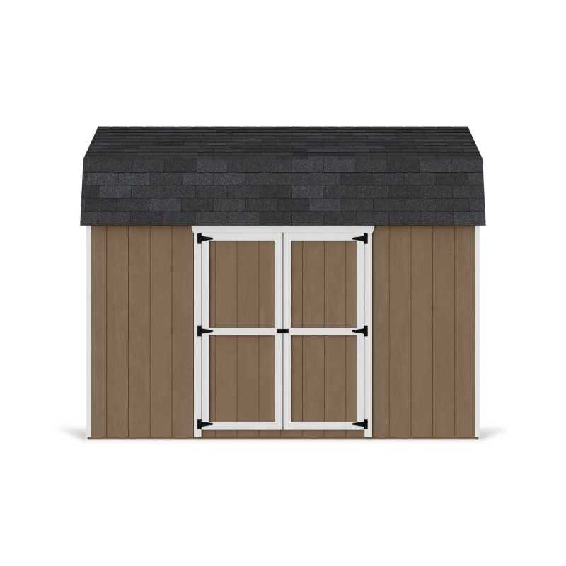 Little Cottage Co. Value Gambrel 10x12 Barn Shed Kit w/ 6' Sidewall - Side Entry (10x12 VGS-SE-PC)