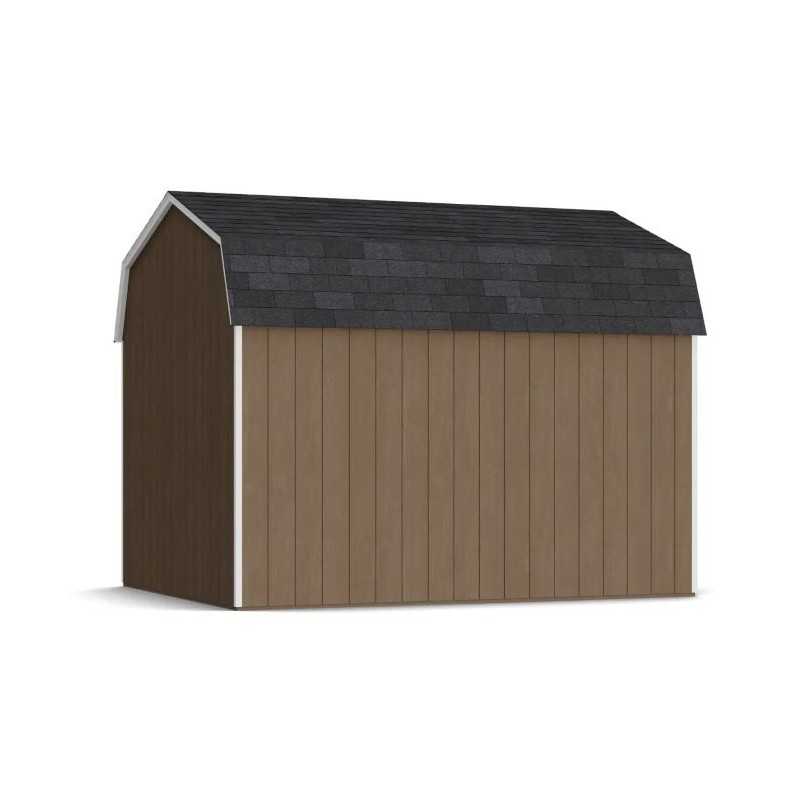 Little Cottage Co. Value Gambrel 10x12 Barn Shed Kit w/ 6' Sidewall - Side Entry (10x12 VGS-SE-PC)