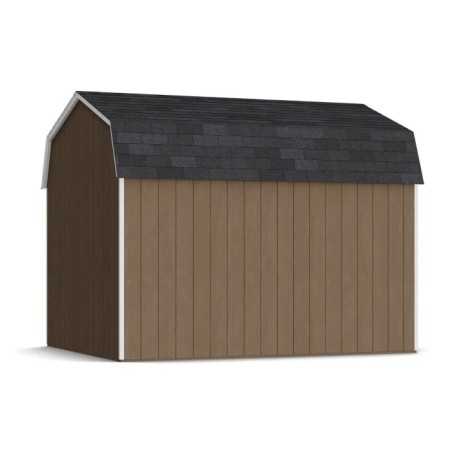 Little Cottage Co. Value Gambrel 10x12 Barn Shed Kit w/ 6' Sidewall - Side Entry (10x12 VGS-SE-PC)