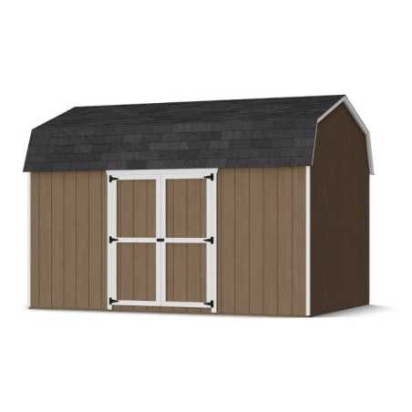 Little Cottage Co. Value Gambrel 10x14 Barn Shed Kit w/ 6' Sidewall - Side Entry (10x14 VGB-6-SE-PC)