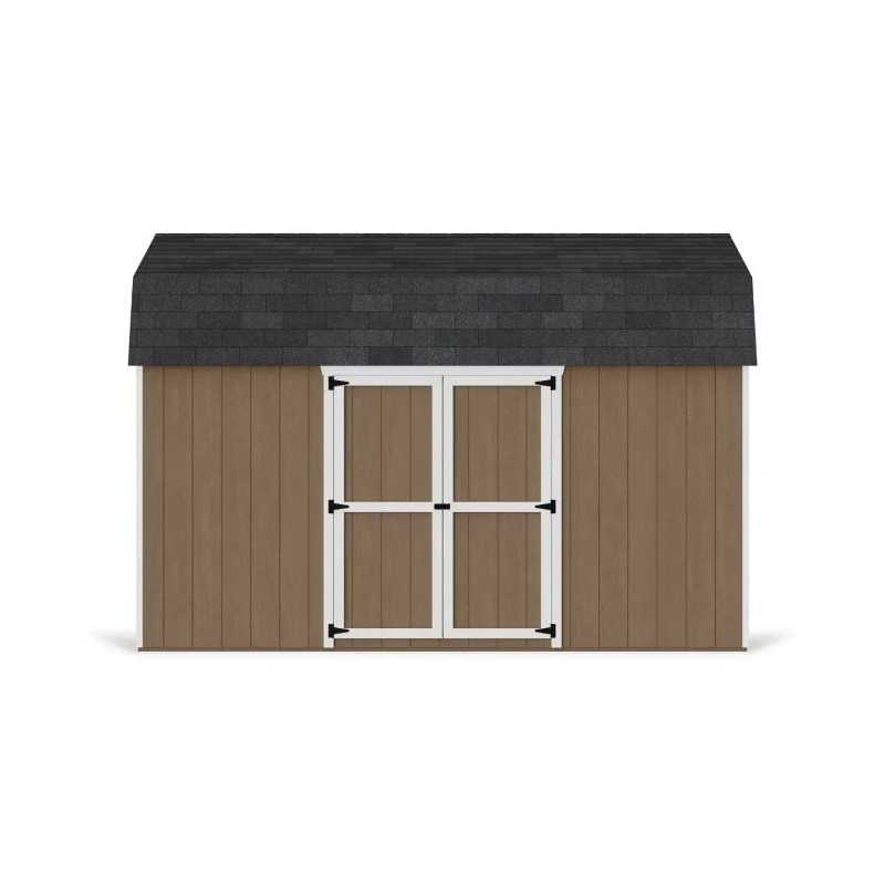 Little Cottage Co. Value Gambrel 10x14 Barn Shed Kit w/ 6' Sidewall - Side Entry (10x14 VGB-6-SE-PC)