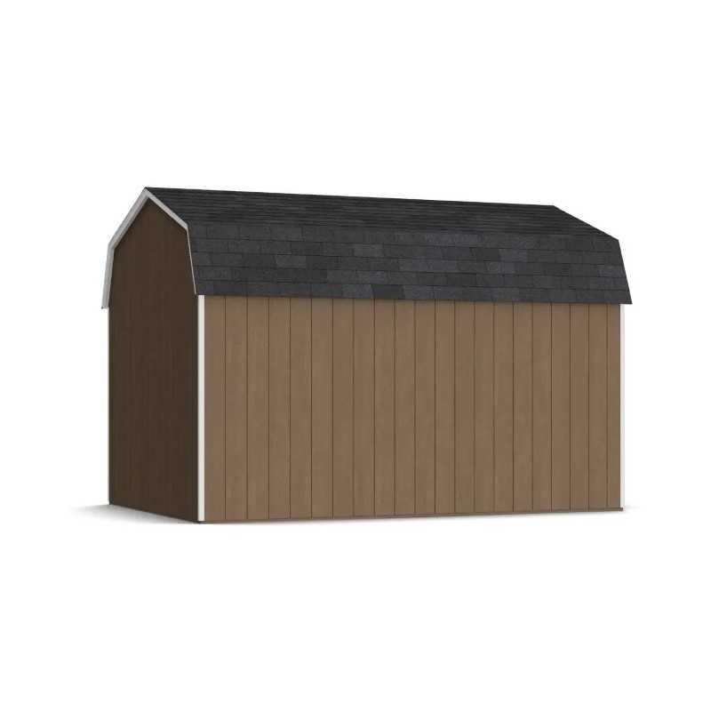 Little Cottage Co. Value Gambrel 10x14 Barn Shed Kit w/ 6' Sidewall - Side Entry (10x14 VGB-6-SE-PC)