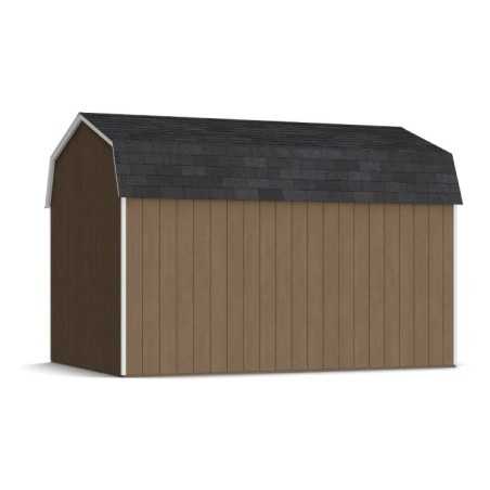 Little Cottage Co. Value Gambrel 10x14 Barn Shed Kit w/ 6' Sidewall - Side Entry (10x14 VGB-6-SE-PC)