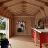 Little Cottage Co. Value Gambrel 10x14 Barn Shed Kit w/ 6' Sidewall - Side Entry (10x14 VGB-6-SE-PC)