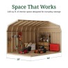 Little Cottage Co. Value Gambrel 10x14 Barn Shed Kit w/ 6' Sidewall - Side Entry (10x14 VGB-6-SE-PC)