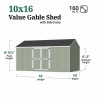 Little Cottage Co. Value Gambrel 10x16 Barn Shed Kit w/ 6' Sidewall - Side Entry (10x16 VGB-6-SE-PC)