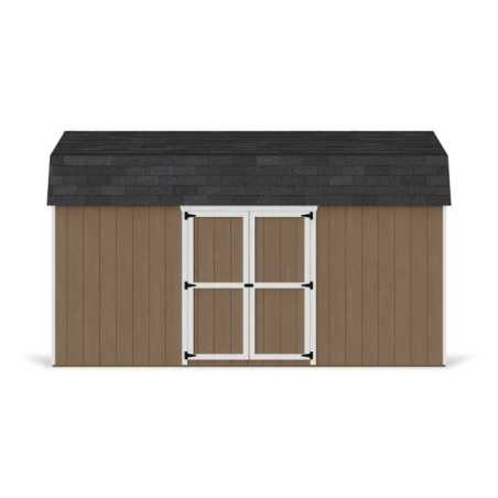 Little Cottage Co. Value Gambrel 10x16 Barn Shed Kit w/ 6' Sidewall - Side Entry (10x16 VGB-6-SE-PC)