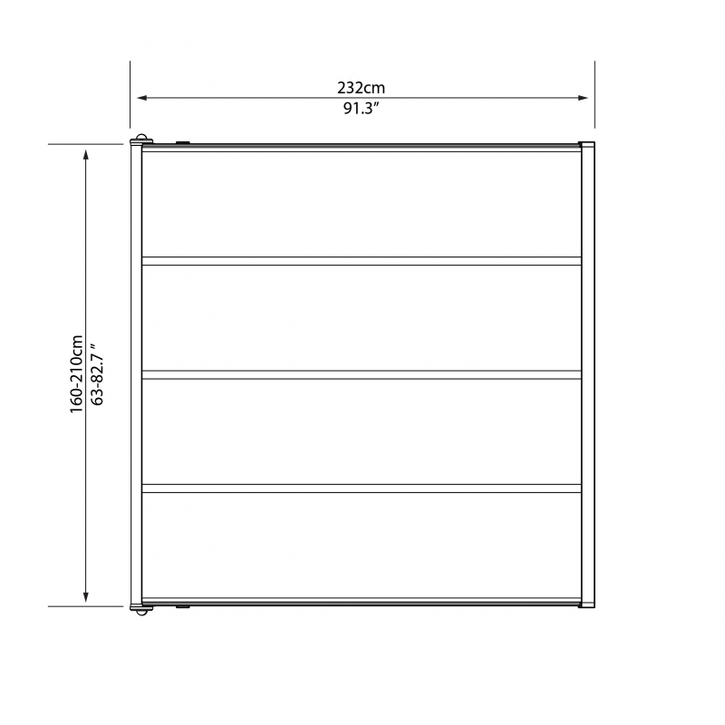 Palram - Canopia 7.5x7.5 Sierra Patio Cover Kit - White (HG9075)