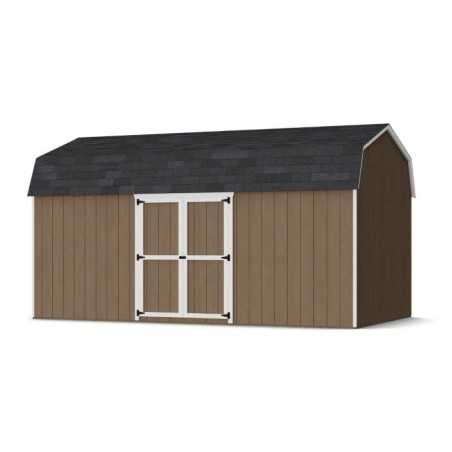 Little Cottage Co. Value Gambrel 10x18 Barn Shed Kit w/ 6' Sidewall - Side Entry (10x18 VGB-6-SE-PC)
