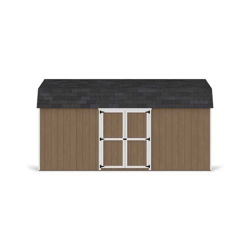 Little Cottage Co. Value Gambrel 10x18 Barn Shed Kit w/ 6' Sidewall - Side Entry (10x18 VGB-6-SE-PC)