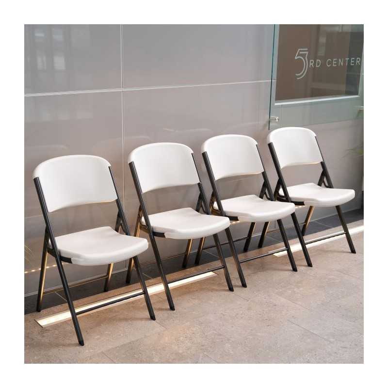 Lifetime 32 Pack Classic Folding Chairs - Almond and Bronze (82803)