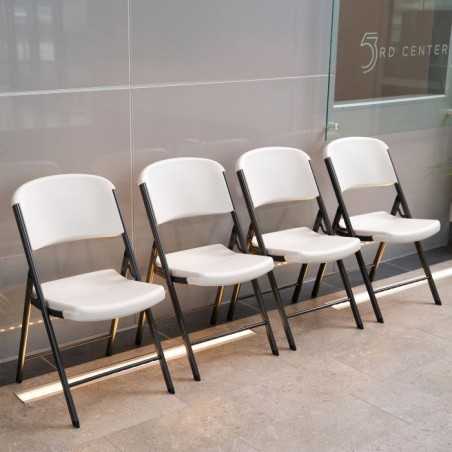 Lifetime 32 Pack Classic Folding Chairs - Almond and Bronze (82803)