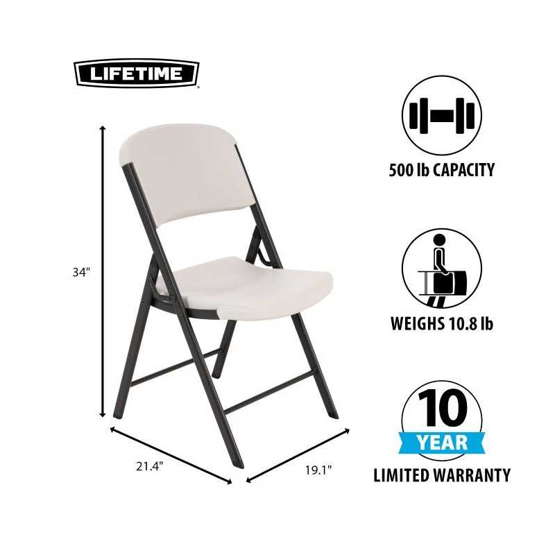 Lifetime 32 Pack Classic Folding Chairs - Almond and Bronze (82803)
