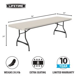 Lifetime 8ft Nesting Table - 4 Pack (80707)